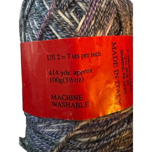 Sockotta by Plymouth Color 502 (45% Cotton/40% Wool/15% Nylon) Lot 901 Italy - Picture 3 of 6